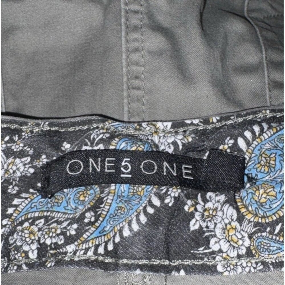 One 5 One Shorts Womens 10 M 32X4.5 Faded Olive Khaki Cotton Spandex Stretch - Picture 8 of 9